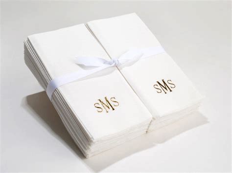 monogrammed disposable hand towels